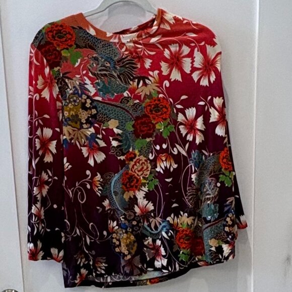 Johnny Was ---Adalena Kimono Sleeve Tee--- - Picture 4 of 5